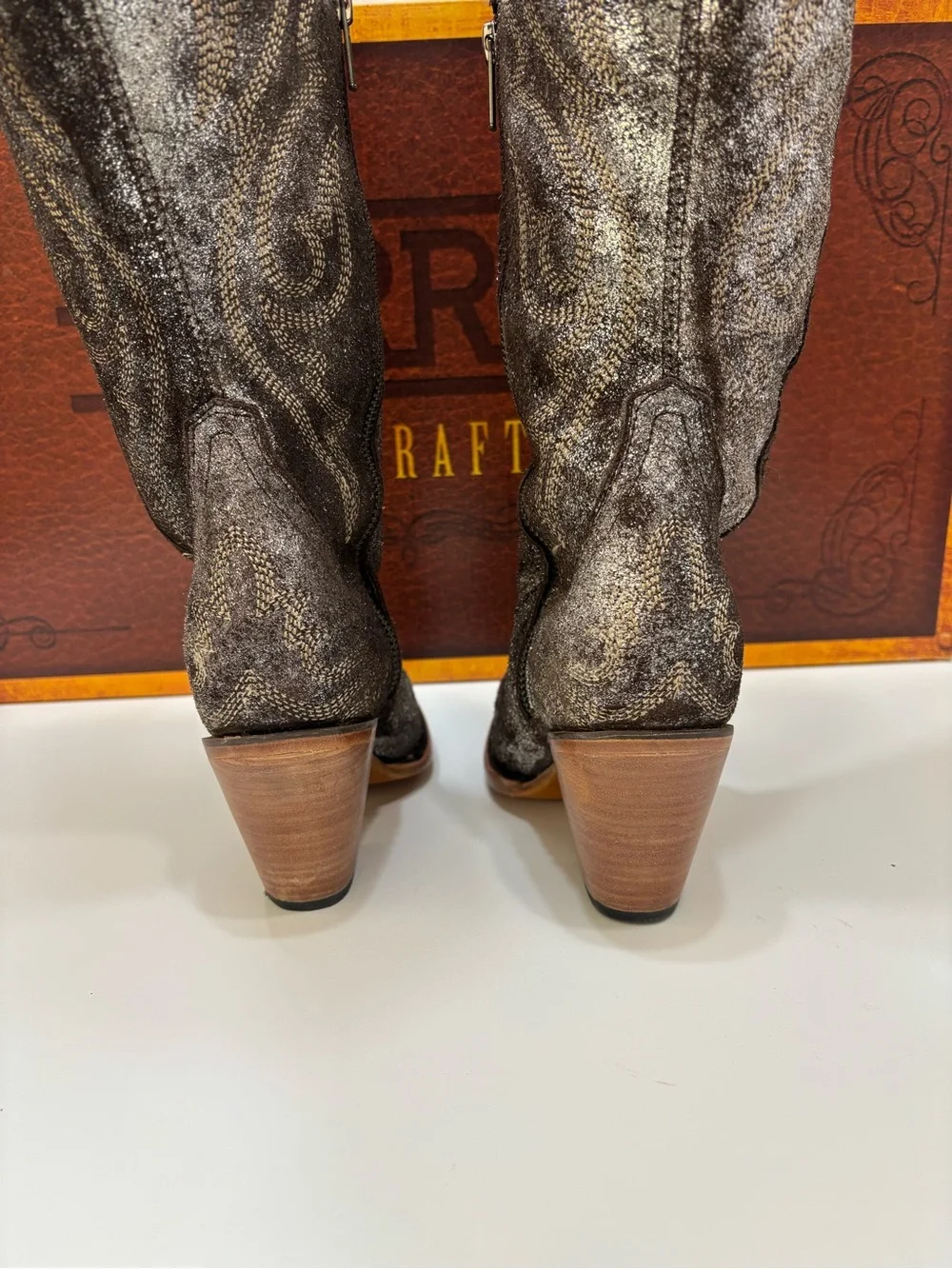 ✨ CORRAL BROWN-SILVER METALLIZED OVER-THE-KNEE BOOTS ✨ NWT